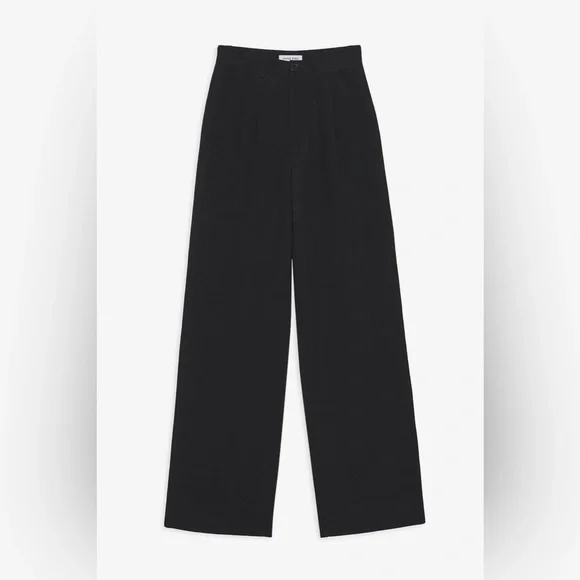 ANINE BING | Carrie Linen Blend Trousers, Black, Size 32 (2) - Picture 3 of 3